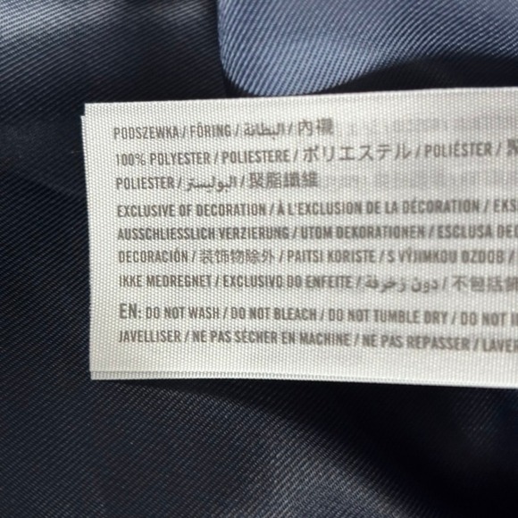 Abercrombie & Fitch Boyfriend Blazer Sz XL Navy Blue Pinstripe Office Business‎ - Picture 8 of 8